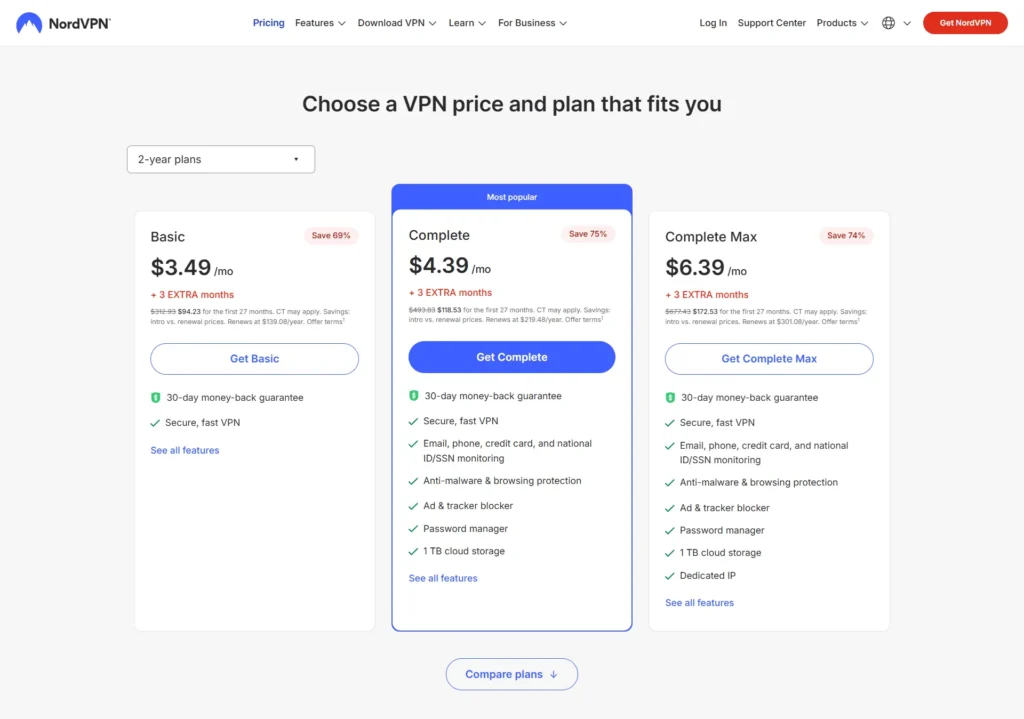 NordVPN Pricing